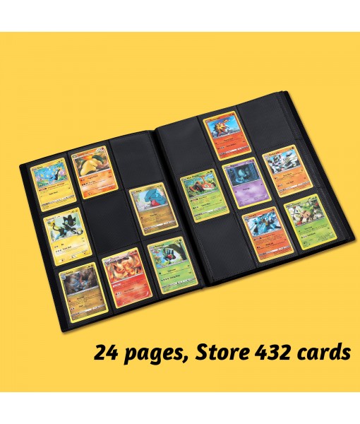 Revspoir Trading Cards Album - 432 Side Loading Pocket, 24 Pages, 18 Pockets Each Page