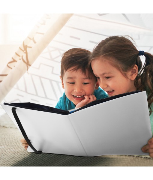  Revspoir Trading Cards Album - 432 Side Loading Pocket, 24 Pages, 18 Pockets Each Page, Waterproof Card Binder for Pokemon, Elastic Strap Prevent Card from Falling（White） 