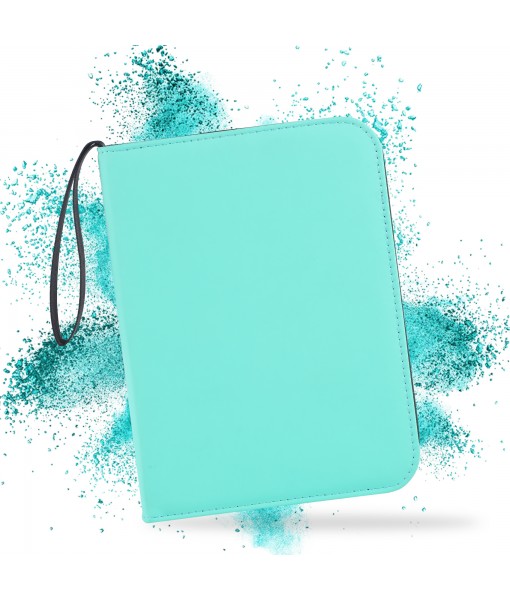 Revspoir Trading Card Binder - 416 Side Loading Pocket, 4 Pocket Trading Card Album Folder with Zipper for Pokemon, Blue