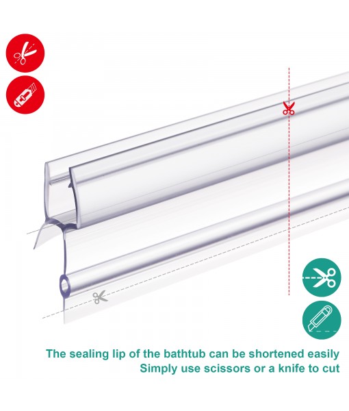 Revspoir 2x100cm Shower Screen Seal
